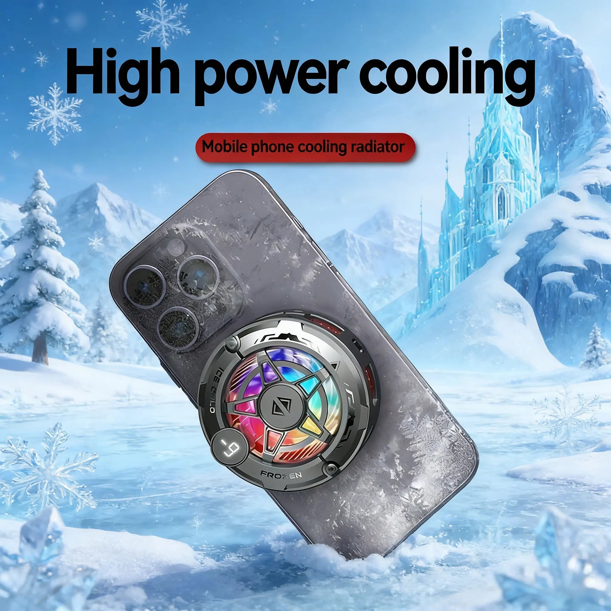 Enfriador Magnético RGB con Pantalla Digital para Celular
