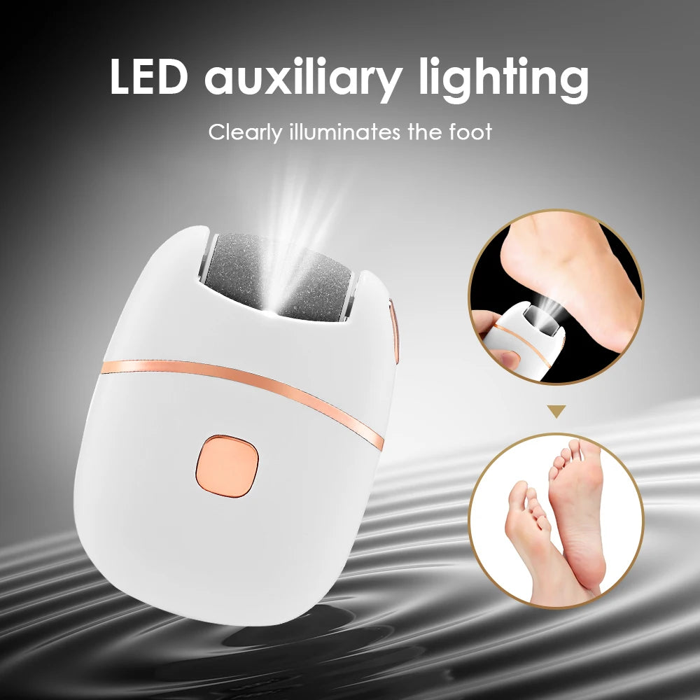 Pulidor de Pies Eléctrico Portátil con Luz LED