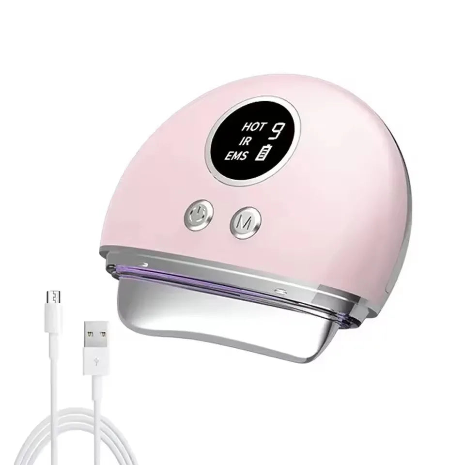Masajeador Facial Eléctrico Gua Sha con Microcorriente EMS