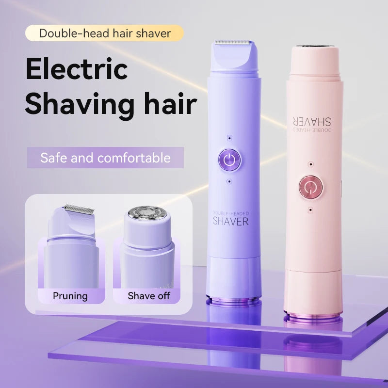 Depiladora Eléctrica de Doble Cabezal Recargable para Mujer