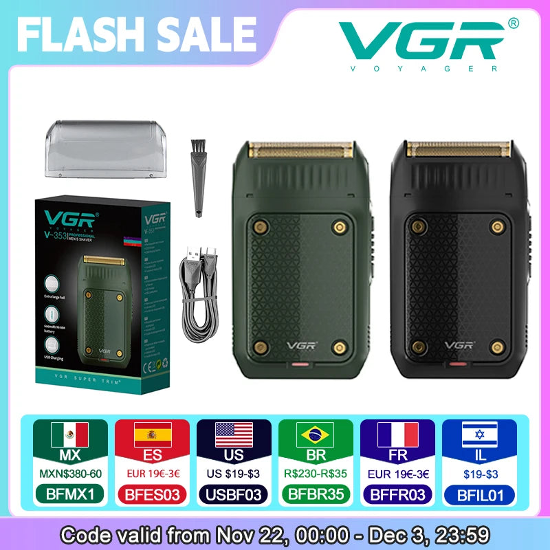 Rasuradora Eléctrica Portátil VGR V-353 para Hombre