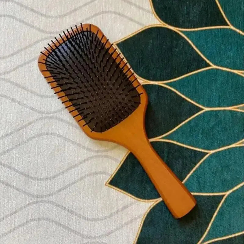 Cepillo de Madera para Masaje Capilar y Desenredar
