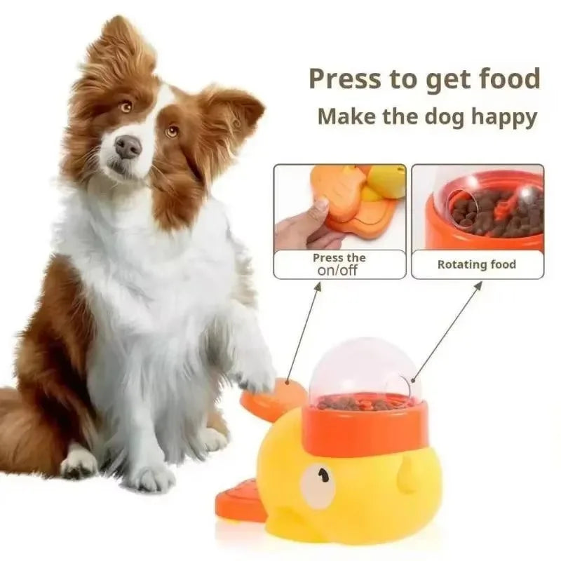 Alimentador Interactivo para Perros - Juguete Dispensador Antiestrés Patito Smart