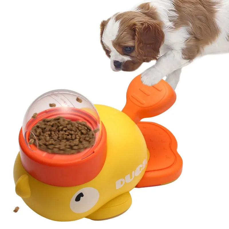Alimentador Interactivo para Perros - Juguete Dispensador Antiestrés Patito Smart
