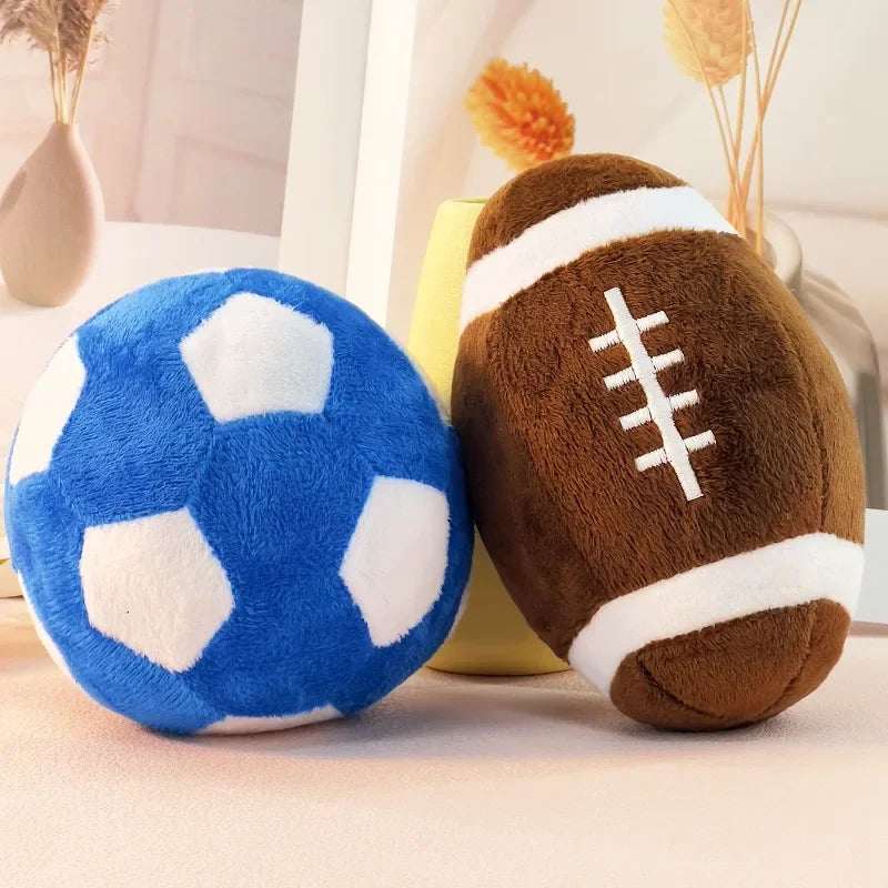 Pack de Juguetes Deportivos para Perros - Pelotas Squeaky Antiestrés (Set de 2)