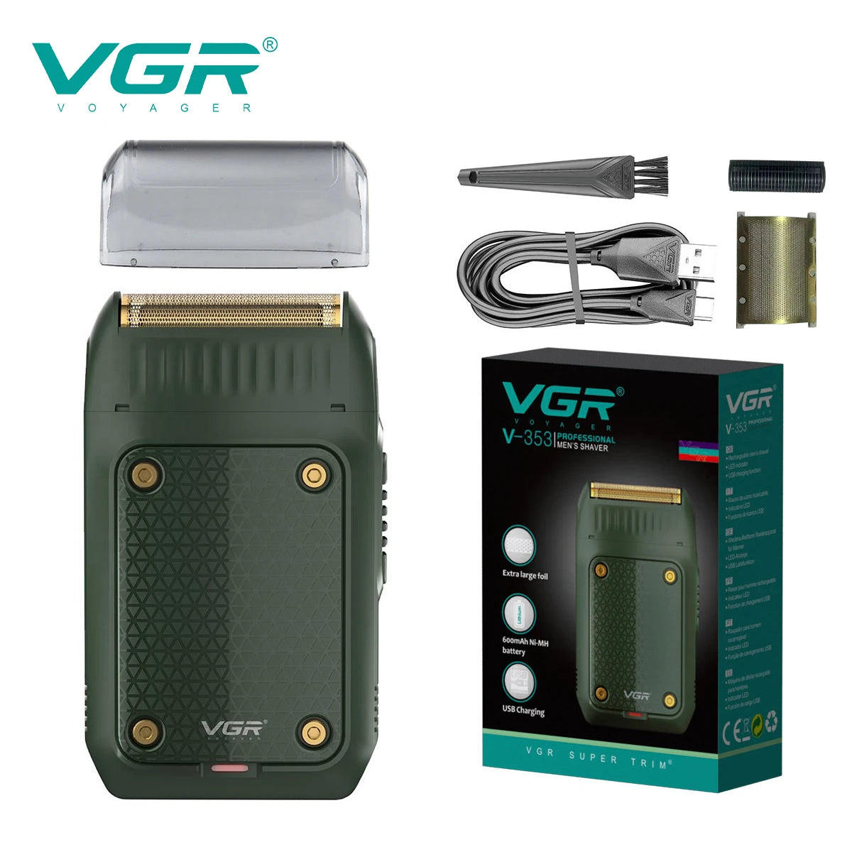 Rasuradora Eléctrica Portátil VGR V-353 para Hombre