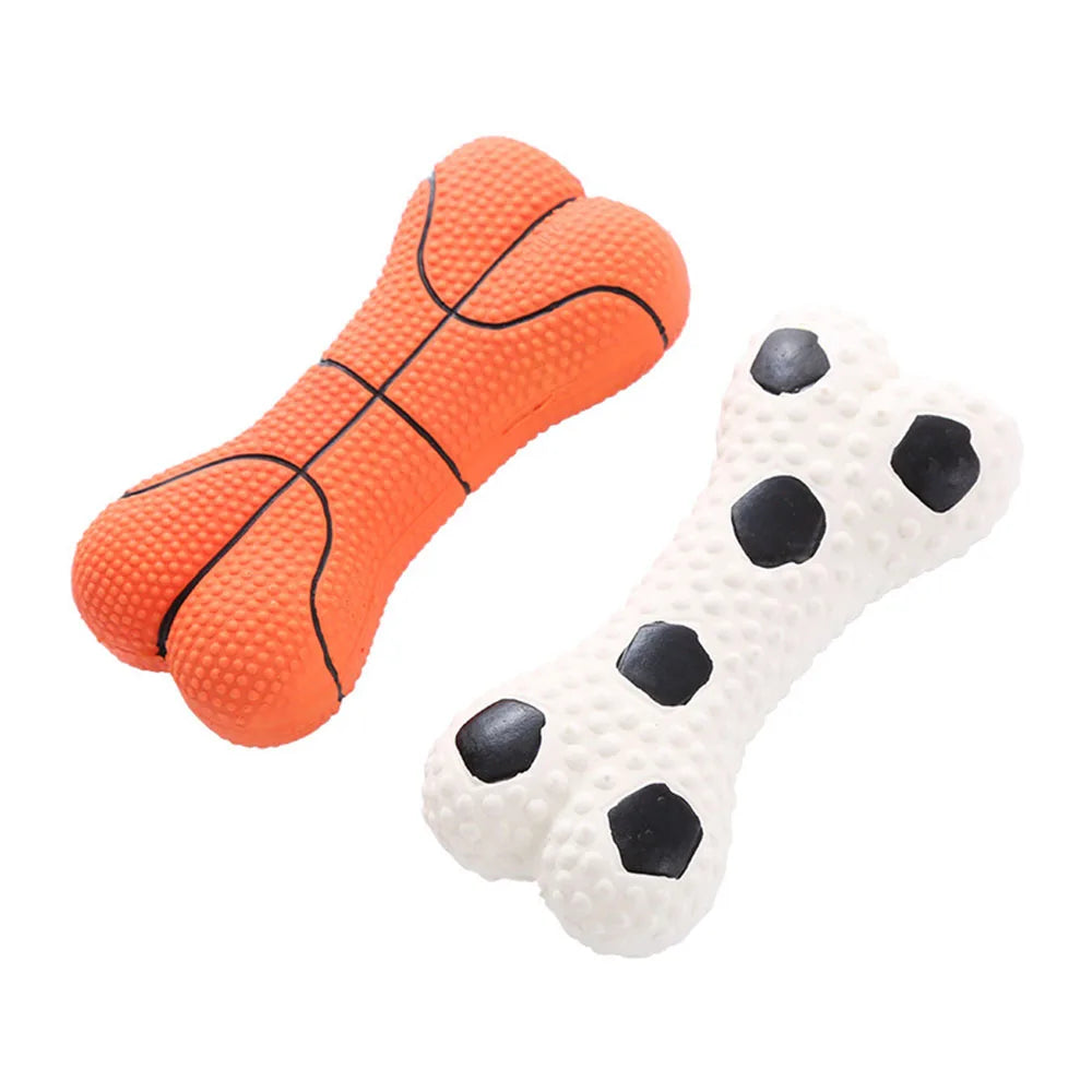 Pack de Juguetes para Perros - Huesos Deportivos con Sonido Antiestrés