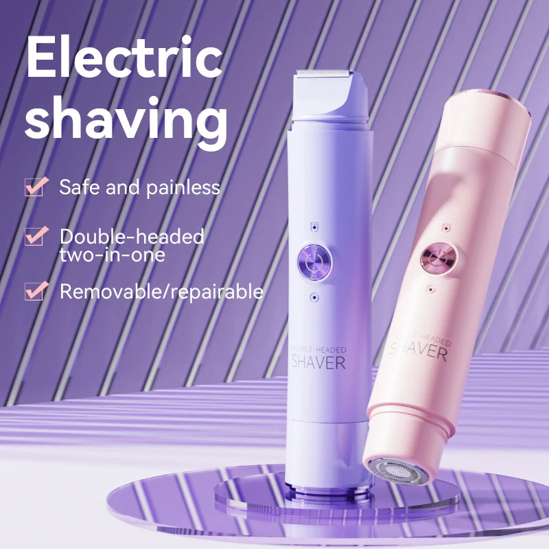 Depiladora Eléctrica de Doble Cabezal Recargable para Mujer